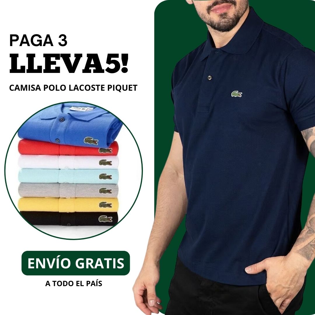 Camisa Polo Laco Piqué - [Paga 3 y lleva 5]