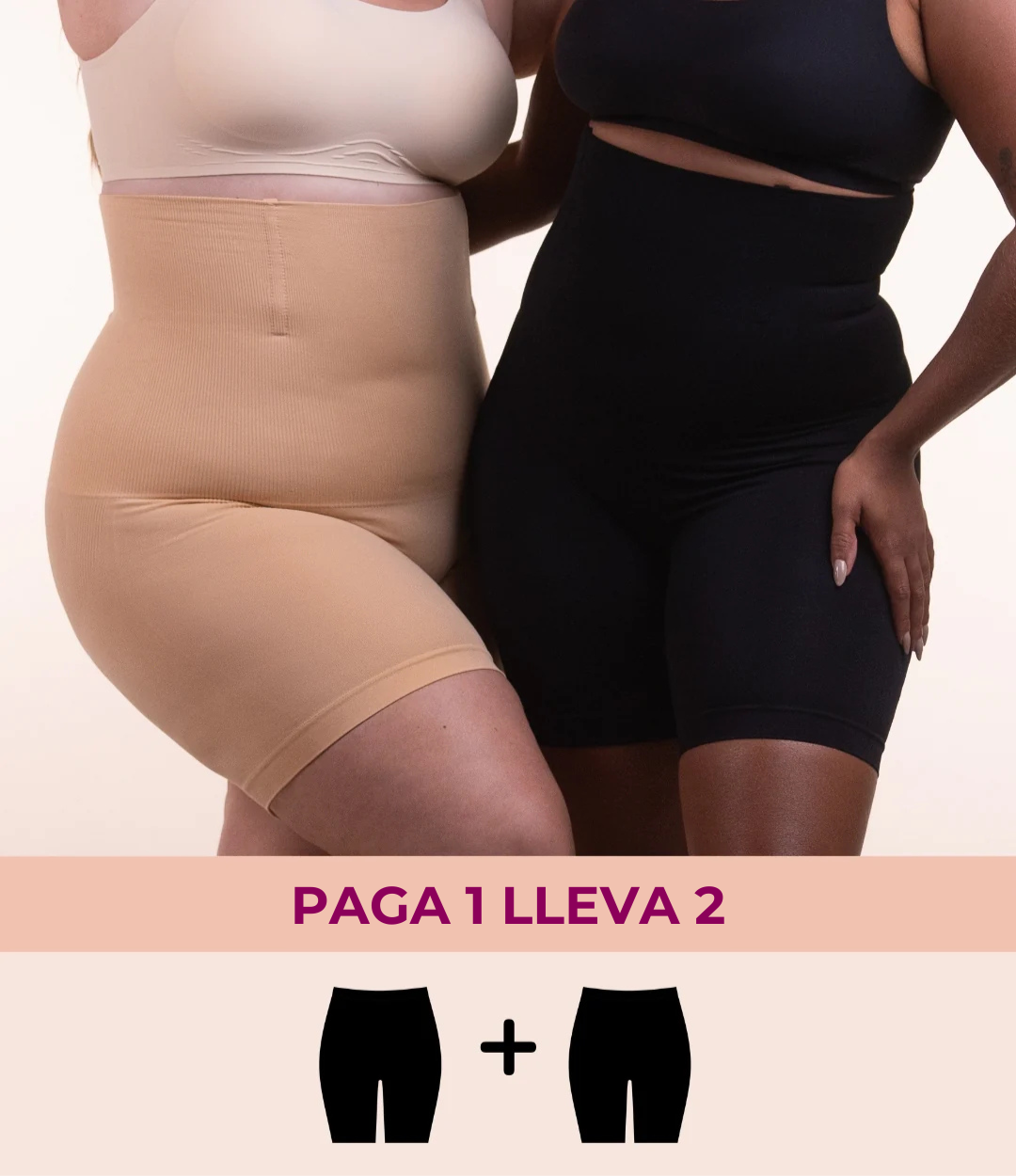 Up Shapers - Bermudas moldeadoras que no se enrollan - Compra 1 y llévate 2