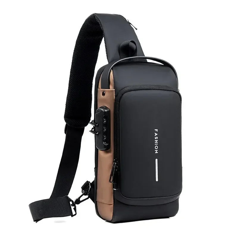 Bolso de hombro antirrobo con carga USB